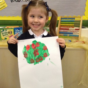 Look at my watermelon-I painted this all by myself!